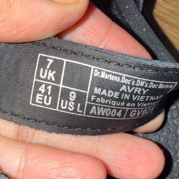 Dr martens Black Strappy Sandals with Yellow Stitching - Picture 7 of 8